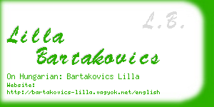 lilla bartakovics business card